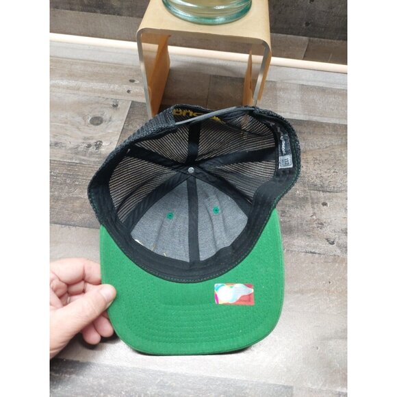 University Of Oregon Ducks Green W/Yellow Logo Black Mesh Trucker Snapback Hat - Picture 6 of 8